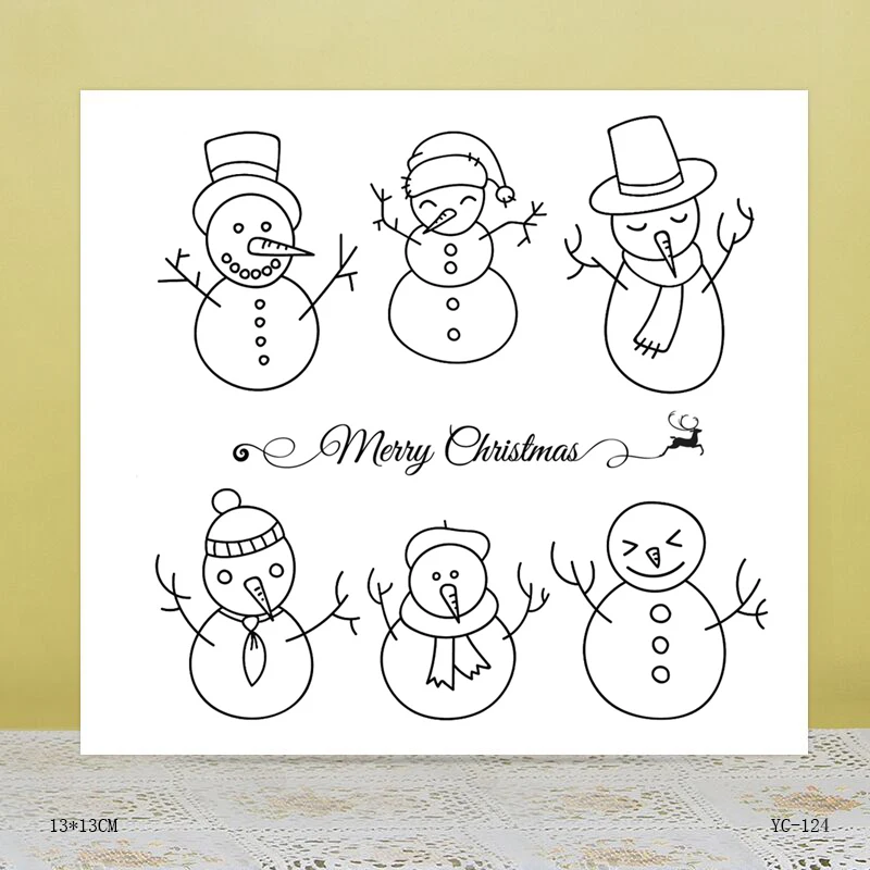 

ZhuoAng Hat snowman Transparent seal / sealed DIY scrapbook / album decoration card / seamless seal