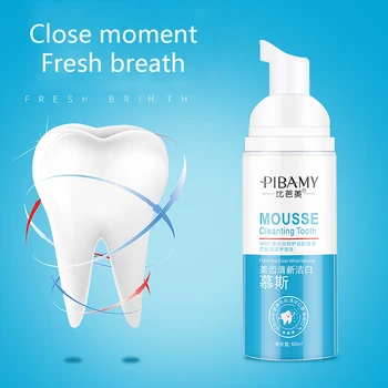 60ml Bad Breath Remove Tooth Brightening Oral Hygiene Stains Washing Mousse Home Travel Mouth Clean Pressing Toothpaste Foam
