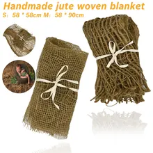 Новорожденный Фотография реквизит толстый мешочный слой мешочный джут фоновое одеяло