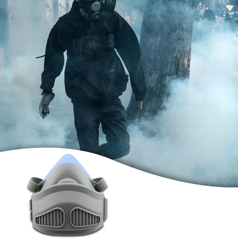 

Silicone Dust Mask Mask N95 Dustproof Filter Cotton Dust Dust Right Angle Breathing Valve Soft Silica Gel 1 Pcs