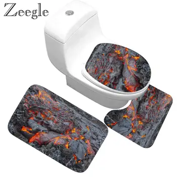 

Zeegle 3pcs Bathroom Carpet Bath Mats Toilet Rug Absorbent Shower Rugs And Carpet Floor Mats Decor Toilet Seat Tank Cover Rug
