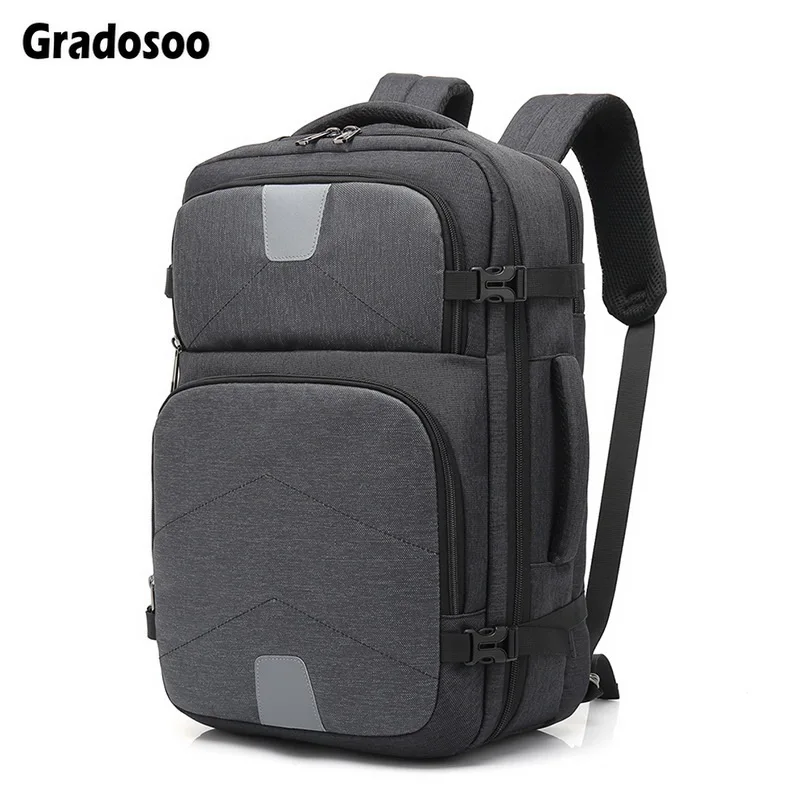 

Gradosoo Men Multifunction Backpacks School Bags Male Large Capacity Travel Backpacks USB Charging Business Bags Fashion LBF698
