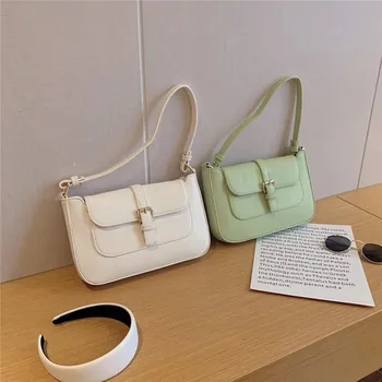 

Small design retro armpit bag female crocodile pattern French stick shoulder bag 2020 new tide handbag medieval bag