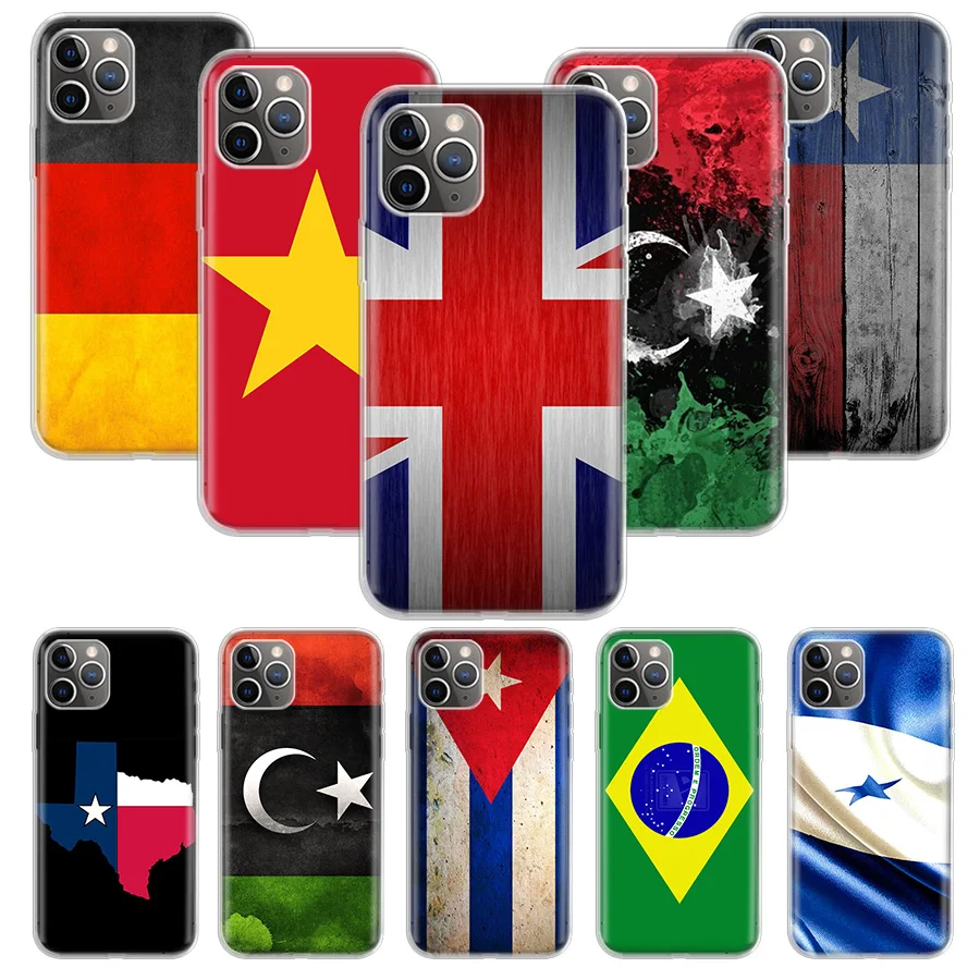 Чехол для телефона с флагом мира Apple iPhone 7 8 Plus 11 12 Mini Pro 10 X XS XR 6 6S 5 5S SE Max мягкий