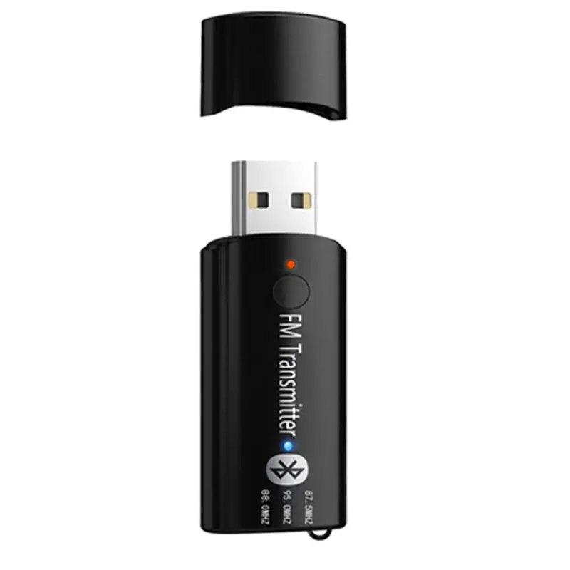 Черный USB Bluetooth 5,0 Аудио приемник адаптер fm-передатчик без потерь качество звука для автомобиля ноутбук телефон - Цвет: Черный