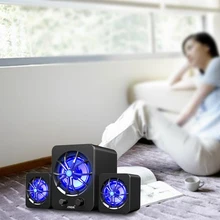 Многофункциональный Бас Сабвуфер Настольный плеер ноутбук домашний пластиковый компьютер стерео динамик Набор USB проводной Красочный светодиодный Музыка