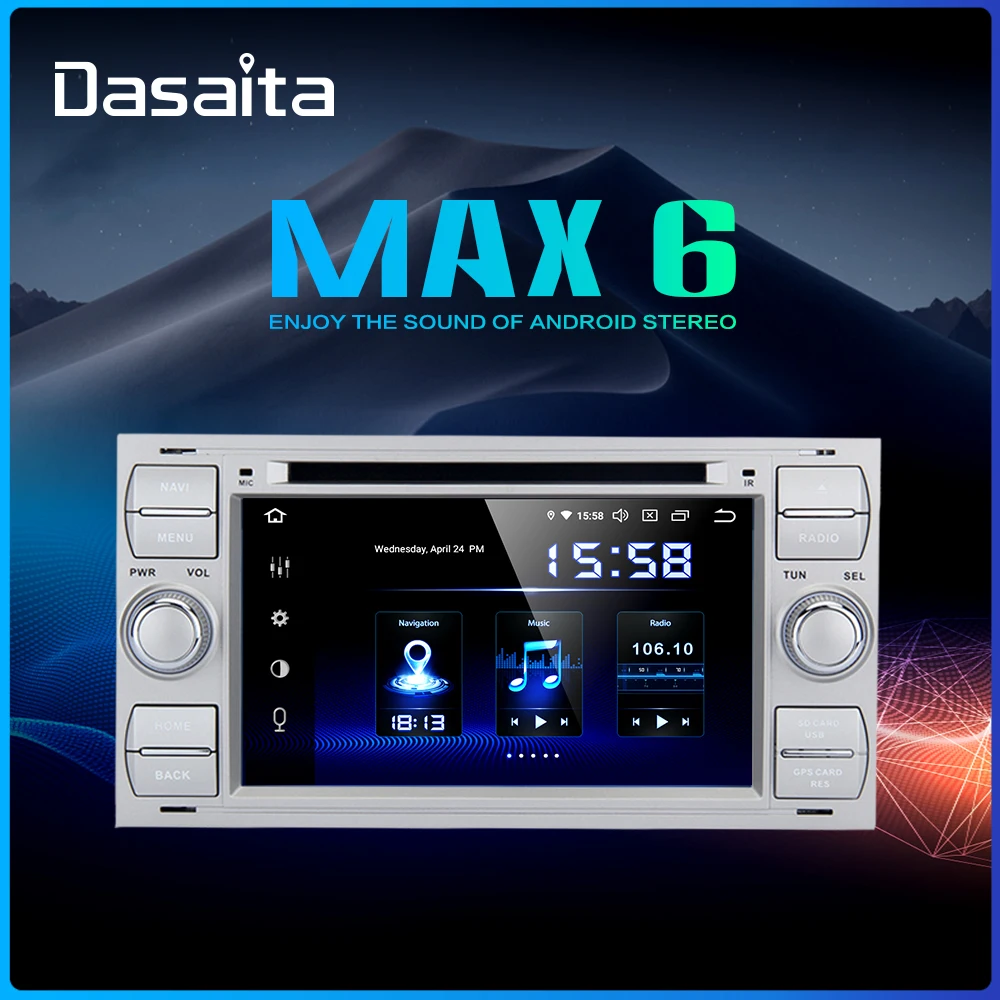 Dasaita " автомобиль радио плеер 2 din Android 9,0 для Ford Galaxy S-Max фьюжн фиеста Kuga старый Mondeo автомобильное радио с GPS Навигатором MAX6