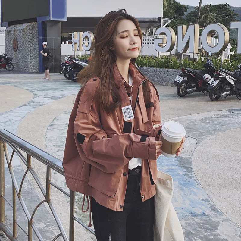 

Short-height Workwear Short Coat Female Spring 2019 New Style Korean-style Loose-Fit Slimming Students CHIC Popular Trench Coat