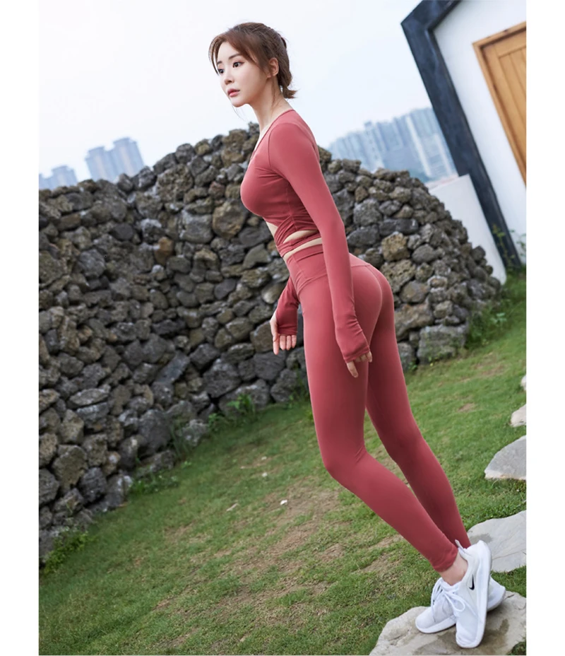 Женский топ для йоги, фитнеса, спортзала, йоги, одежда для бега, бюстгальтер, спортивная одежда с длинным рукавом, быстросохнущая, дышащая, перекрестный дизайн, тонкая, эластичная