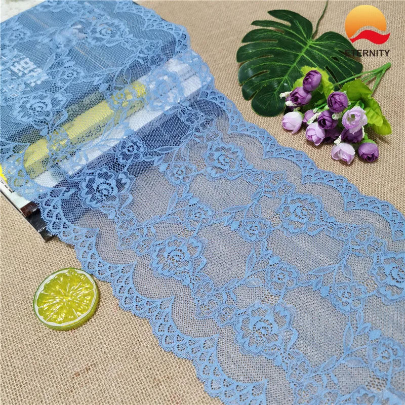 Cinta De Encaje Elástica De 18 Cm X 3 M, Borde De Encaje, Cinta Decorativa, Cinta Decorativa De Encaje, Cintas Para Coser, Manualidades, Decoración Para Ropa, Ropa Interior, Lencería, Vestido De Boda