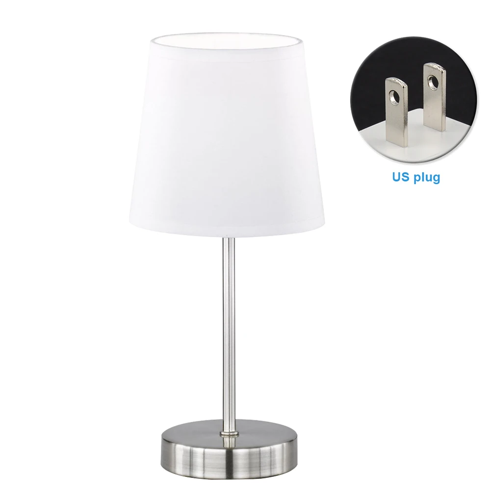 

E14 Color Changing Timing Bedroom Desktop Reading Cloth Lampshade Remote Control Table Lamp Modern Bedside Free Stand Smart WIFI