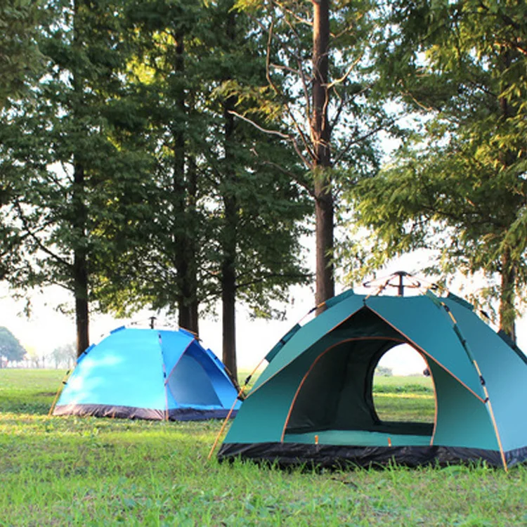 

Outdoor Folding Fully Automatic Camping Tent 3-4 People Fake Double Layer Beach Spring Quickly Open Double Camping Park
