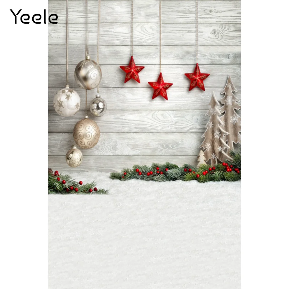 Фон для фотосъемки Yeele с изображением деревянных досок Рождественский узор