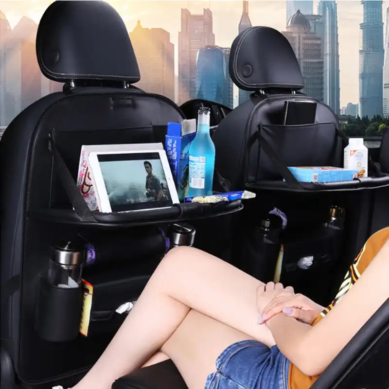 車のクッションカーシート収納袋車カバー整理ipadホルダーをきれいに簡単にリアのkick Pu革素材 Automobiles Seat Covers Aliexpress