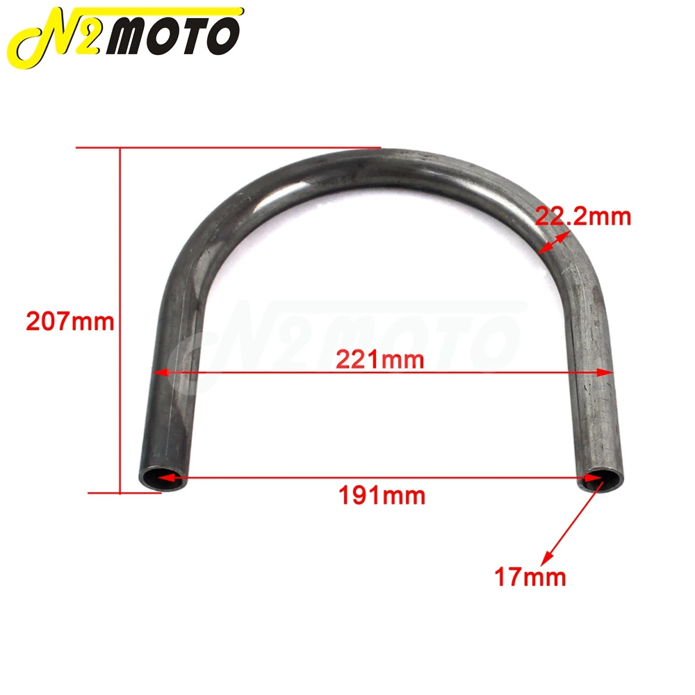 Cafe Racer Rear Seat Hoop Frame Loop Kit W/ LED Tail Light Flat Tracker End 191mm 7/8" Tube for CB GS Motorcycle Scrambler |