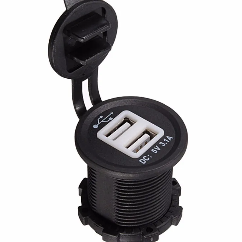 Синий светодиодный розетка для автомобильного прикуривателя с двумя портами USB Зарядное устройство 2 Порты и разъёмы Мощность адаптер Выход 5V 2.1A/1A Зажигалка для сигарет