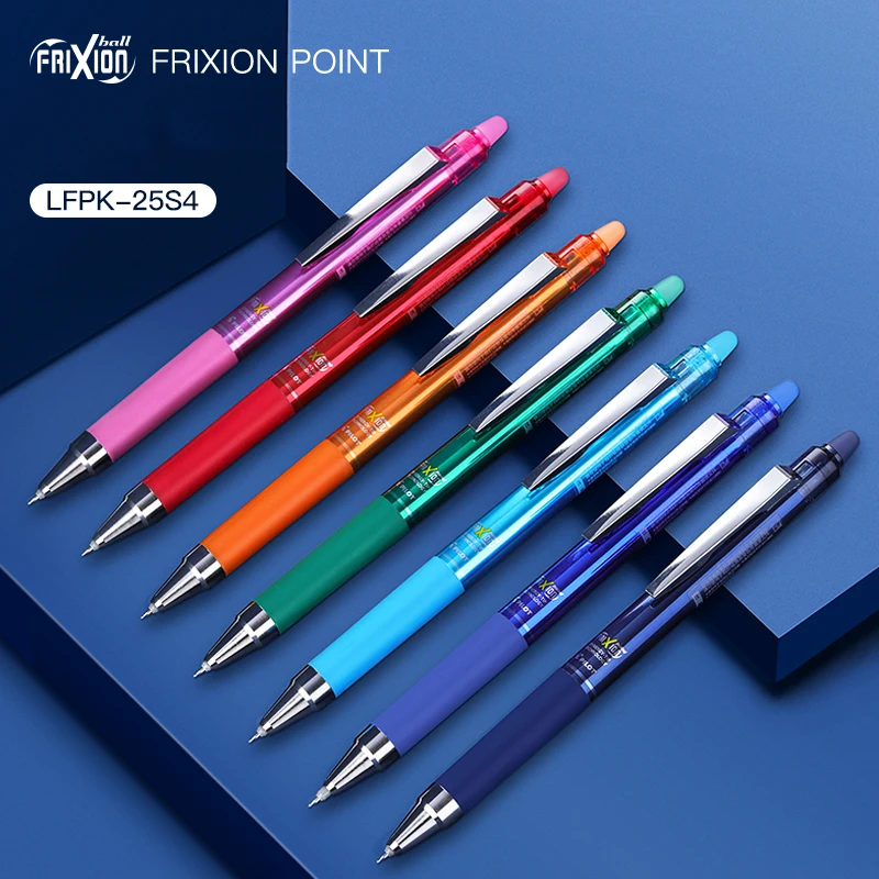 Pilot Frixion 지워지는 젤 펜, 컬러 잉크, Syunergy 팁, 펜 포인트, 8 가지 색상, 학생 및 사무용품 LFPK-25S4, 0.4mm, 0.5mm