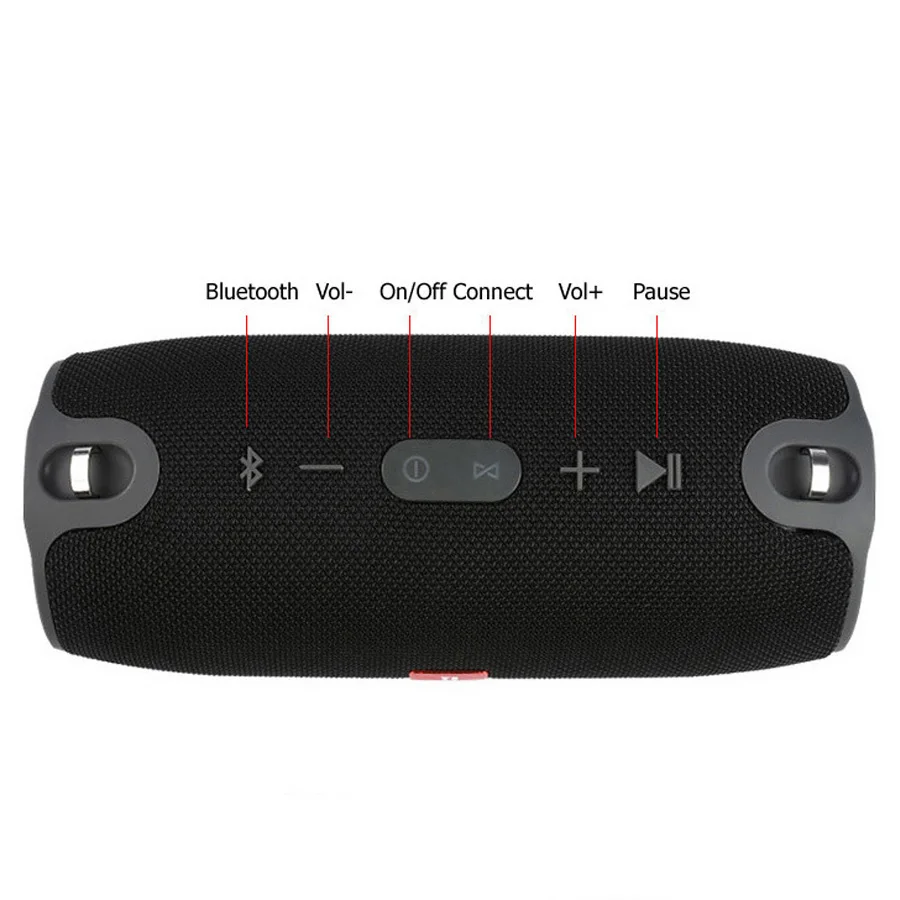 Портативный Bluetooth динамик fm-радио Беспроводная бас Колонка водонепроницаемый открытый динамик поддержка AUX USB Сабвуфер стерео громкий динамик