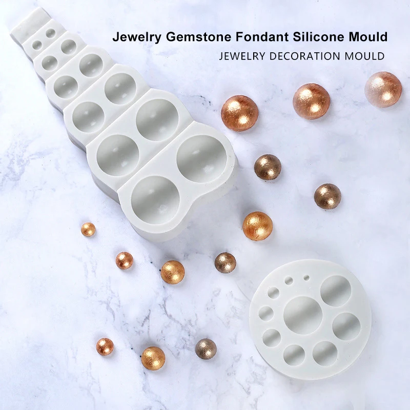 

New Pearl Stone Candy Silicone Mold Bead Ball Biscuit DIY Chocolate Candy Cake Decoration Tool Cake Baking Mold WMJ-934