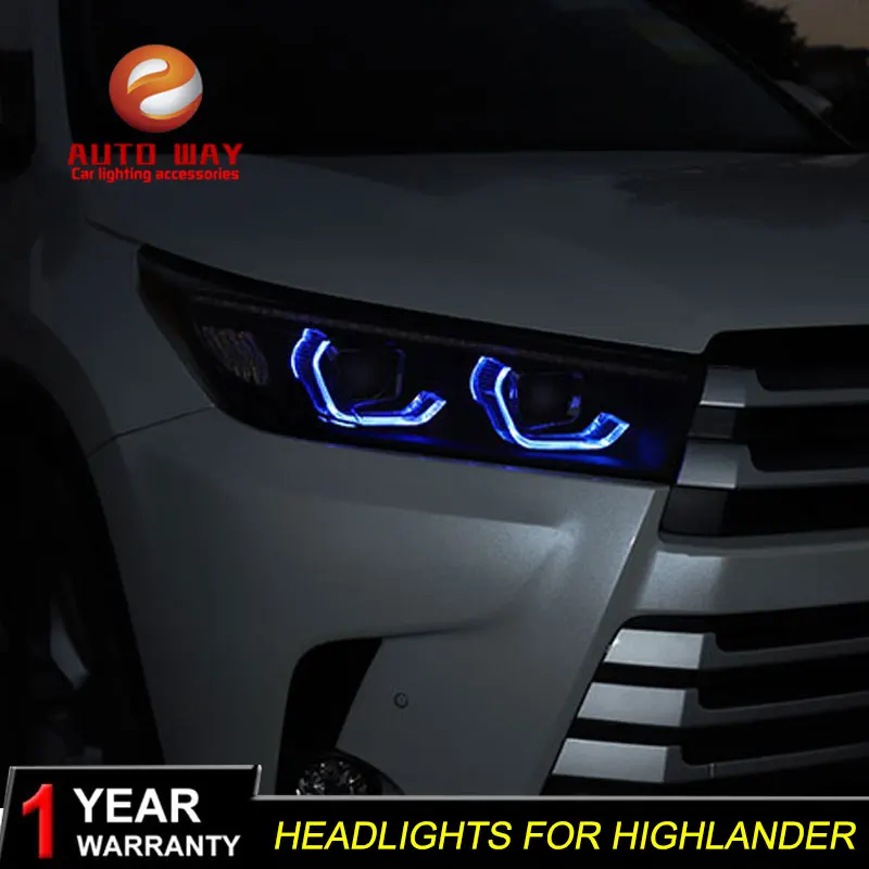 Чехол для стайлинга автомобиля фары Toyota high Lander 2018 новинка Kluger светодиодный