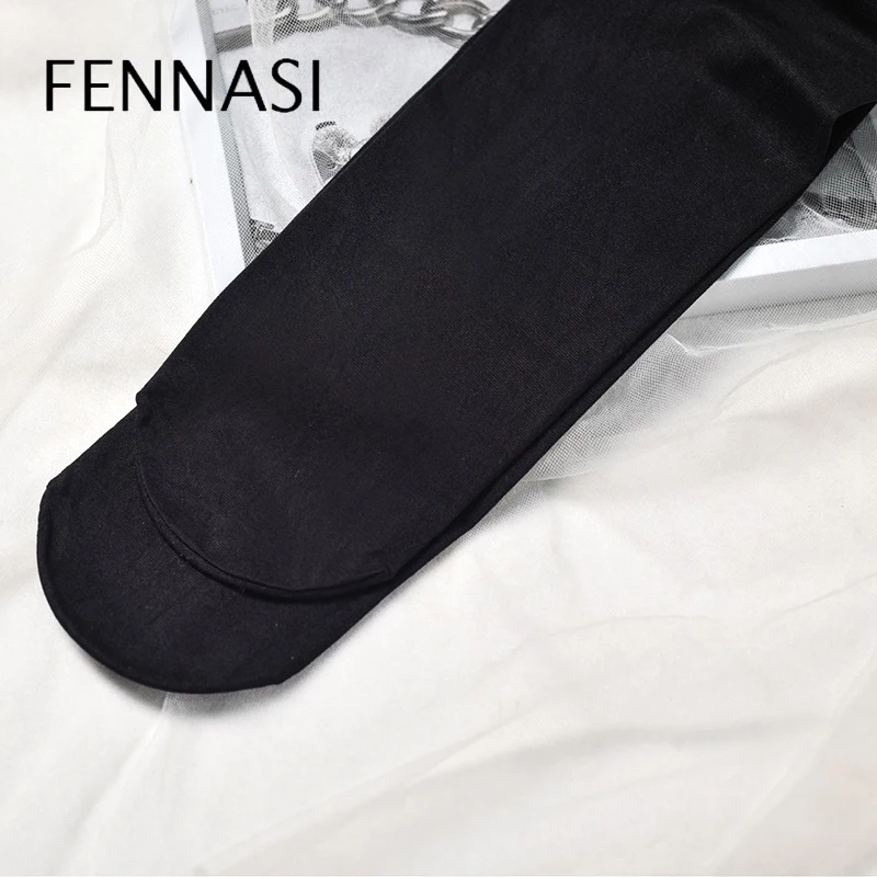 FENNASI, черные нейлоновые женские колготки в горошек, Колготки с принтом, женские эротические чулки, женские колготки