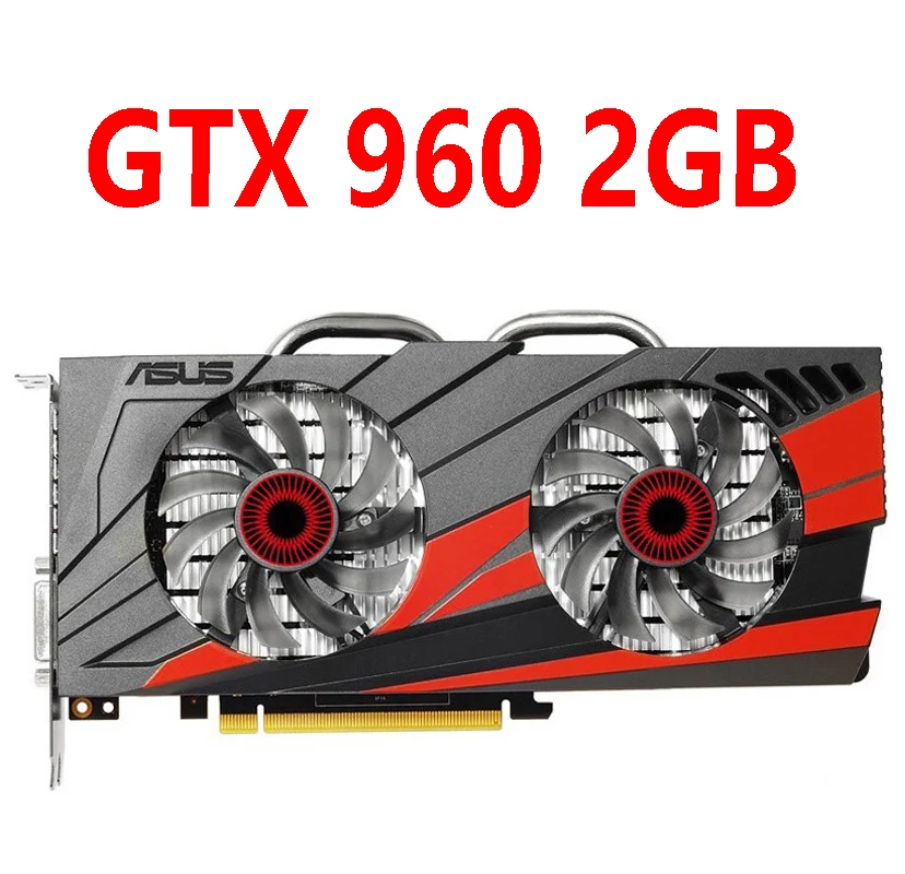 Видеокарта ASUS GTX 960 бывшая в употреблении 128 битные видеокарты с памятью GDDR5 2 ГБ