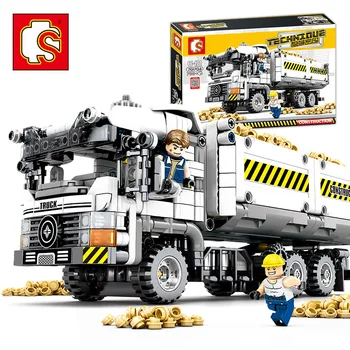 

Sembo 701704 799pcs City Technic Construction Truck Set Building Blocks Bricks Education Toys For Children Christmas