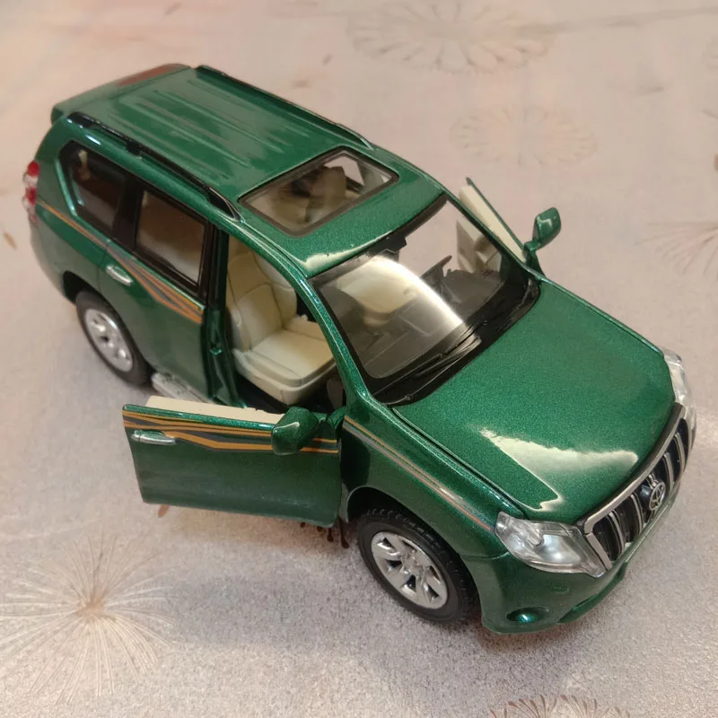 1:32 LAND CRUISER PRADO Металлическая Модель автомобиля игрушки для детей литые под давлением транспортные средства выдвижной автомобиль с батареей музыкальный светильник