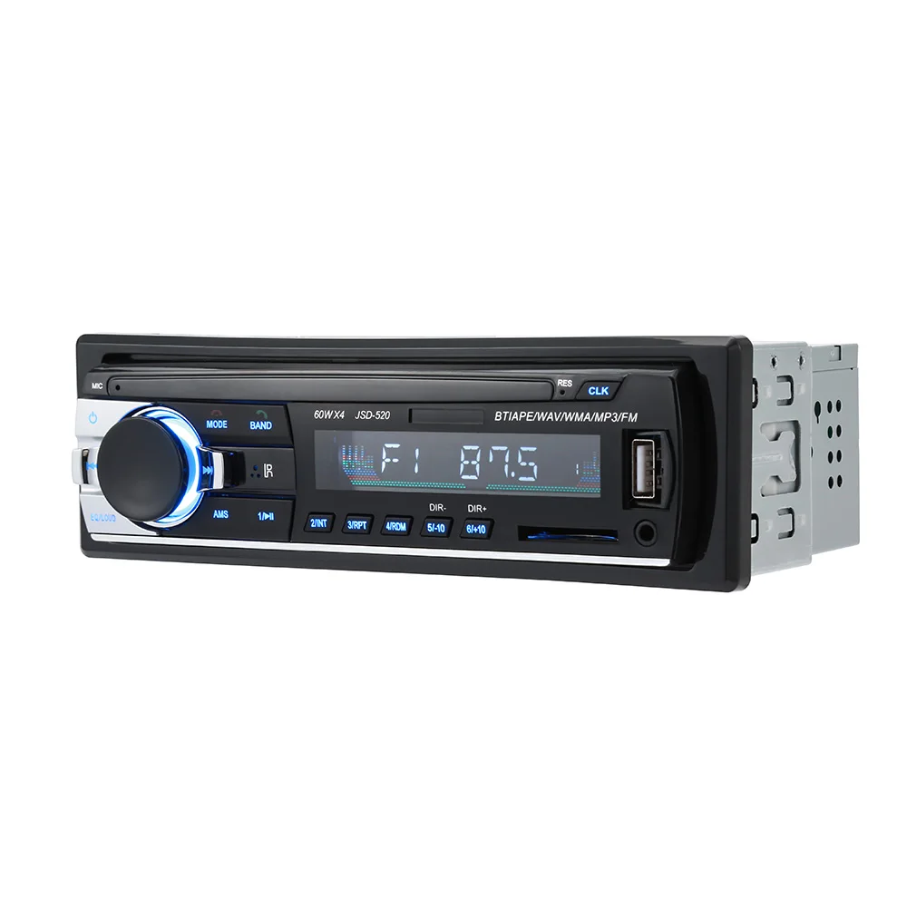 Bluetooth стерео радио FM Aux вход приемник SD USB JSD-520 12 В в-тире 1 Din автомобильный MP3 мультимедийный плеер автомобиль Teana радио