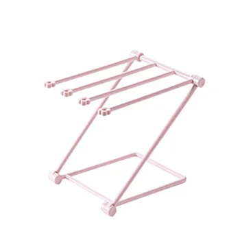 

1pc Towel Rack Plastic Hanging Beautiful Convenient Polished High Quality Foldable