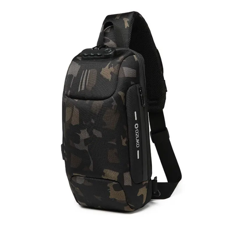 Camouflage Многофункциональная сумка-мессенджер USB-borstzak voor herenmuжская Сумка водонепроницаемая Большая вместительная грудь bagriistas op korte afstand - Цвет: Camouflage