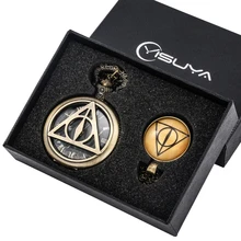 

Retro Hollow Pocket Watch Suit Men's Chic Triangle Pattern Quartz Pocket Clock Men Pendant Necklace Vintage Gifts Set for Dad