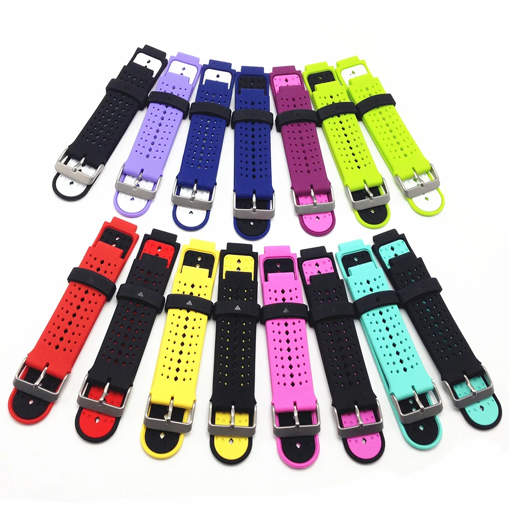 Cinturino In Silicone Per Garmin Forerunner 235/735XT/220/230 - Nero, Fibbia Acciaio, Regolabile 140-205 Mm - 2