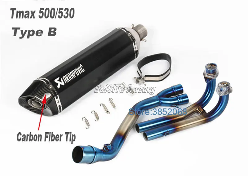 Tmax 500 Tmax 530 akrapovic выхлопной мотоцикл скутер глушитель Соединительная труба подходит для TMAX500 TMAX530(08-16) год