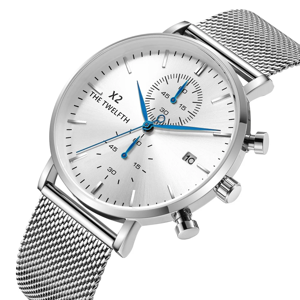 Новые модные роскошные брендовые кварцевые мужские часы X2 миланские из