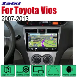 ZaiXi Android автомобильный Радио Стерео gps навигация для Toyota Vios 2007 ~ 2013 Bluetooth wifi 2din автомобильный Радио стерео Мультимедиа Плеер