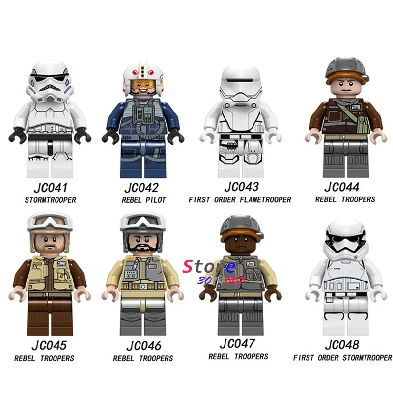 10Set-JC041-48 10 компл. Серии 2 Дарт Вейдер Хан Solo R2-D2 BB-8 Ewok строительные блоки игрушки для детей фигурки - Цвет: 10Set-JC041-48