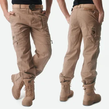 

Outdoor Climbing Training Army Military Tactical Pants Male Spring Autumn Multi Pocket Camouflage Loose Cargo Trousers Overalls