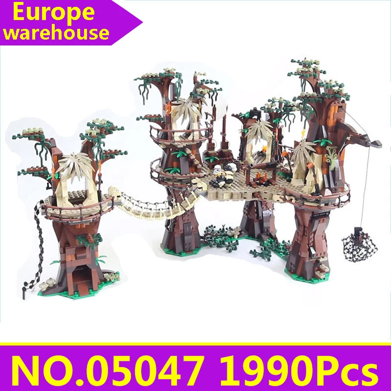

Lepinblocks 05047 1990pcs Ewok Village Star Wars Model King Bricks Building Blocks Set 10236 Toys For Children Gift With Figure