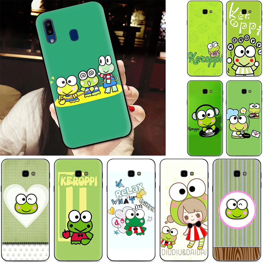 Милый мультяшный лягушка keroppi smile Мягкий силиконовый чехол для телефона samsung J4 J8