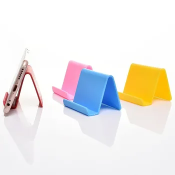 

Plastic Phone Holder Fixed Holder Candy Color Kitchen Organizer Mini Portable Business Card Holder Mobile Phone Stand Household