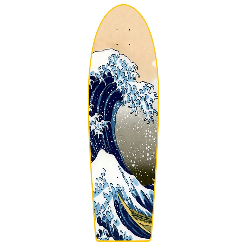 34inch Land surf SKATE DECK 34 inch 7-layer northeast Maple cold pressed long single double warped big fish board surface OEM