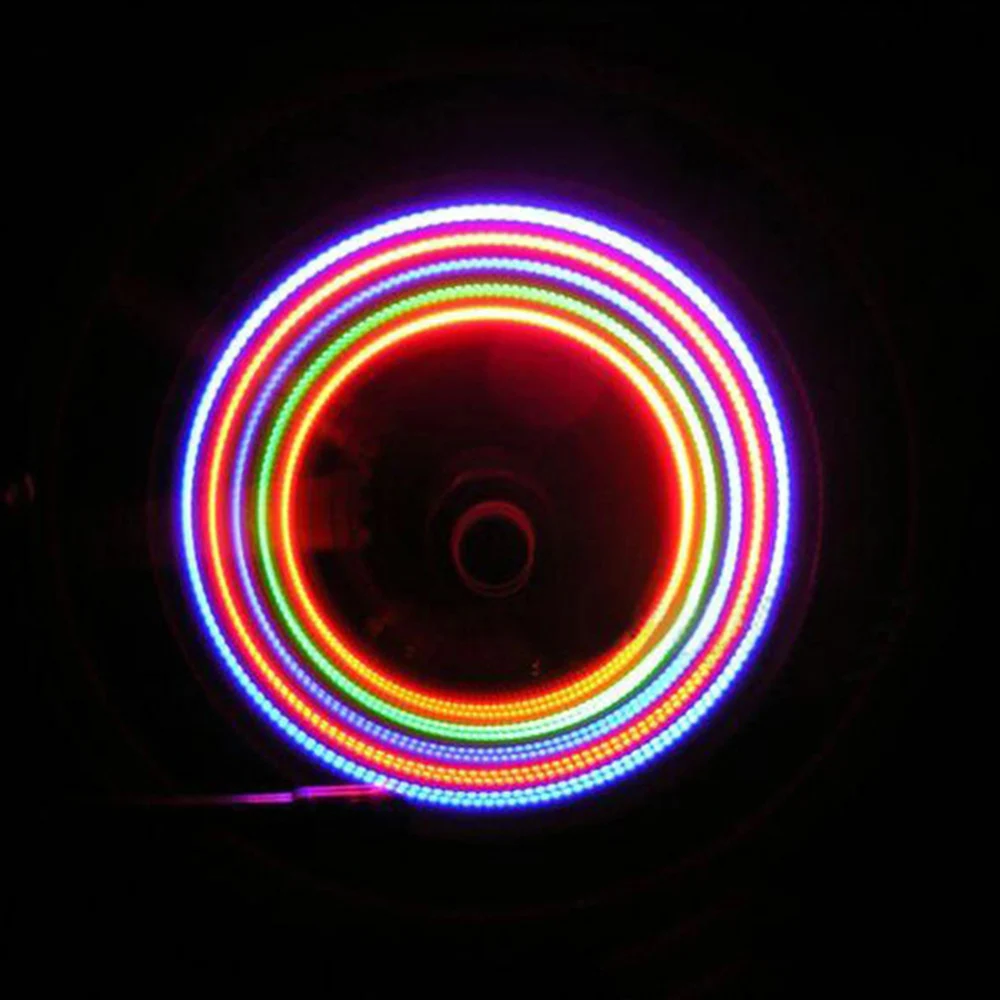 2pcs Bicycle Light 5 LED Wheel Tyre Tire Valve Caps Spoke Lights MTB Road Bike LEDS Warning Cycling Lamp Bicicleta Luces BC0037 (7)