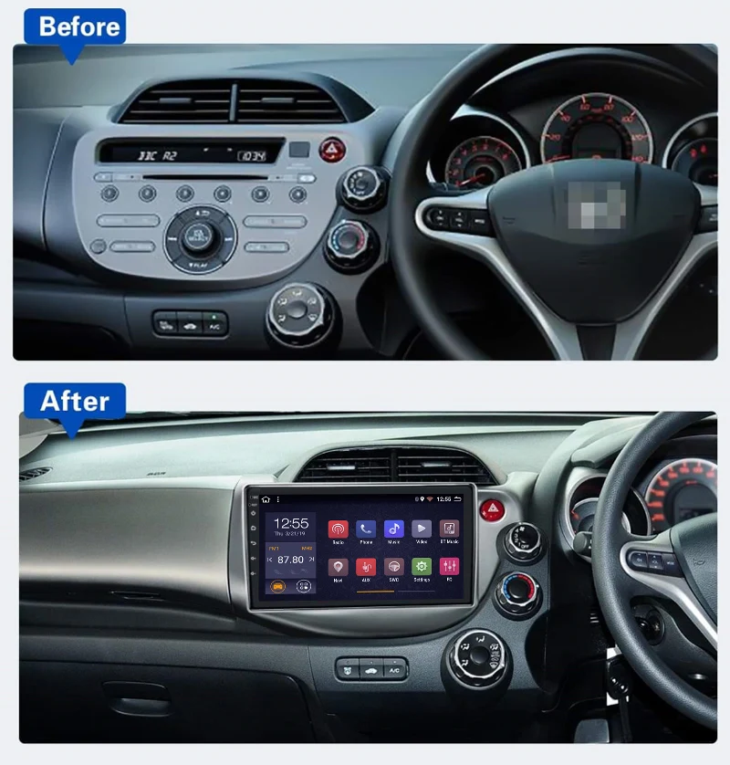 Cheap PX6 4G+64G 10 inch IPS 2.5D Screen Car GPS Navigation For Honda Fit 2008-2013 Right Hand Drive Support Stereo Bluetooth WIFI 2