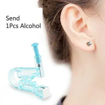 

New Send Alcohol Cotton Disposable Ear Piercer Aseptic Manual Control Painless Piercing Gun Clean Easy Women Ear Punch a Hole