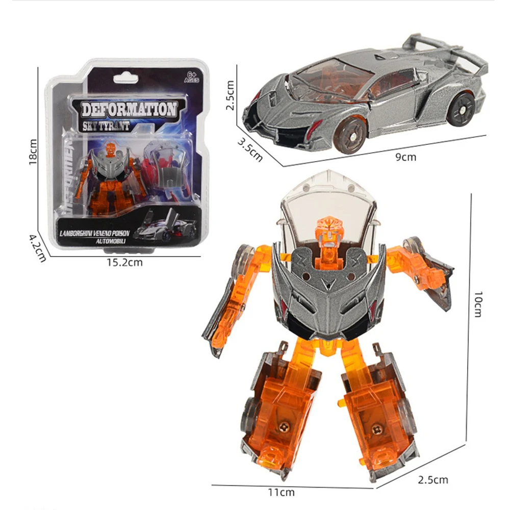 incredible  Children Toy Deformation Alloy Car Models Toy 1:64 Simulation Super Sports Car Toy Metal Diecast Ve