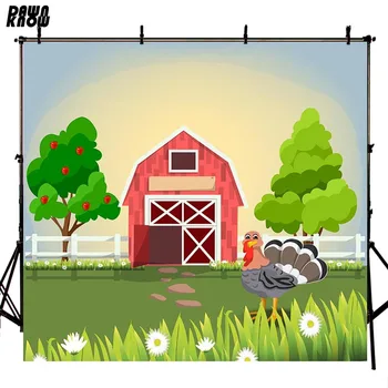 

DAWNKNOW Flower Cock Vinyl Photography Background For Baby Apple Tree Photo Shoot Backdrop For Birthday Party Photo Studio lv574