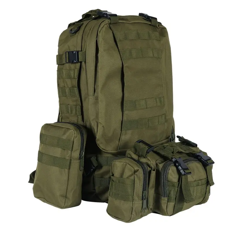 AG Водонероницаемый Рюкзак Molle 600D нейлон штурмовой армии военные тактические рюкзаки путешествия Кемпинг Туризм Сумки для экстренных ситуаций 50L - Цвет: AG