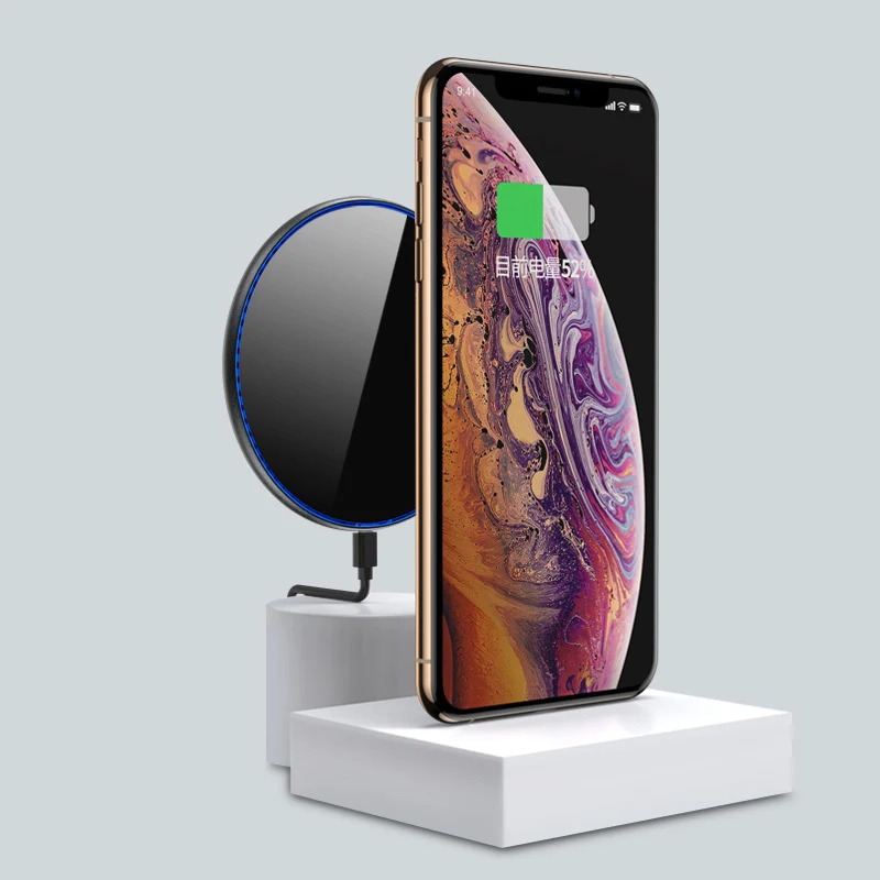 15 Вт Быстрая зарядка Быстрое беспроводное зарядное устройство для iPhone X Xs MAX XR 8 8P samsung S8 S9 S10 Plus Note 9 8 для Xiaomi 9 huawei P30 Pro