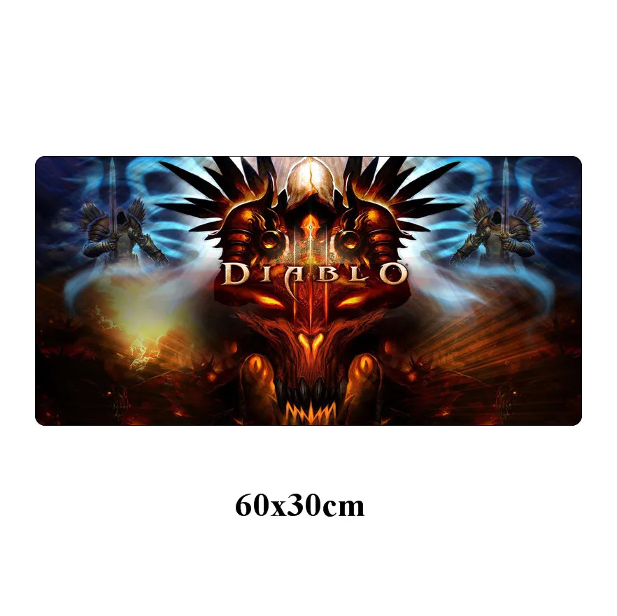 Белый DIABLO Ⅲ большой игровой коврик для мыши с запирающимся краем Otaku Резиновый Большой Коврик для мыши геймер 60x30 см XXL ноутбук стол компьютерная клавиатура Коврик - Цвет: Белый